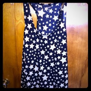 Navy Blue Star Tank Top